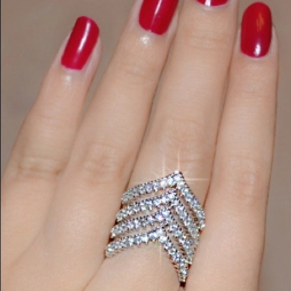 Layered Chevron Ring - Picture 3 of 8